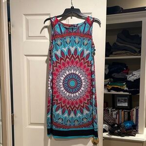 Nicole by Nicole Miller Vibrant Mandala Midi Dress